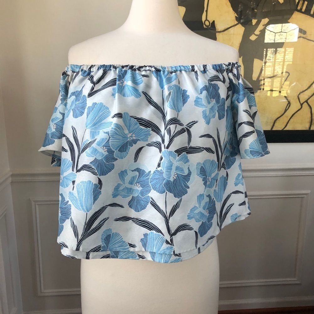 Keepsake the Label Foundations Blue Floral Crop Swing Top S